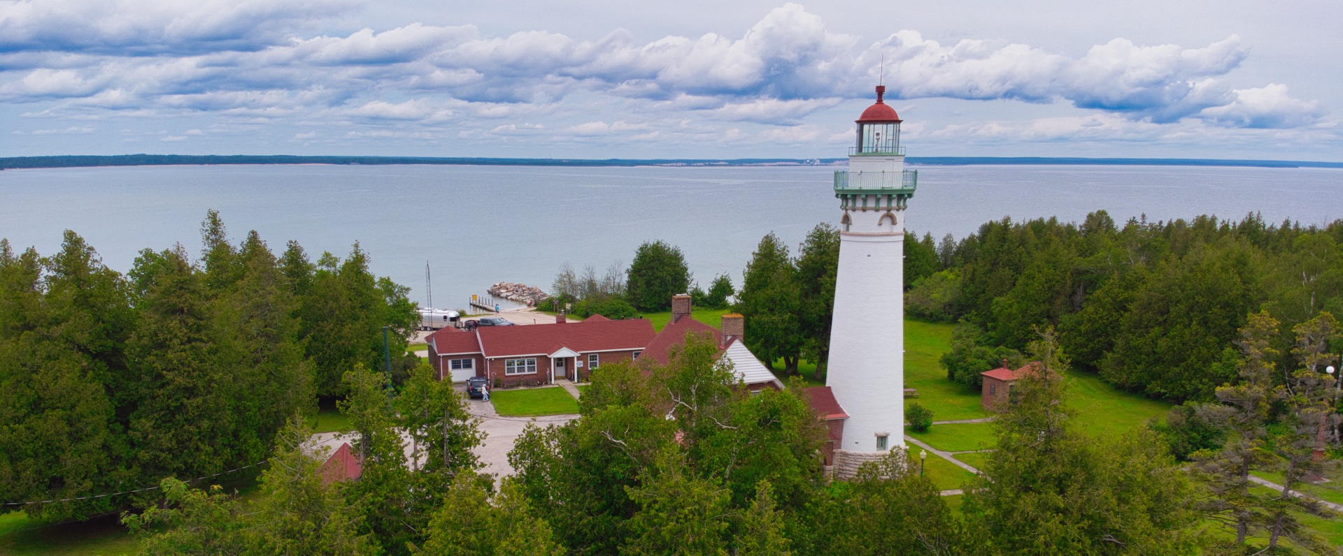 Seul Choix Point Lighthouse in Gulliver, Michigan.