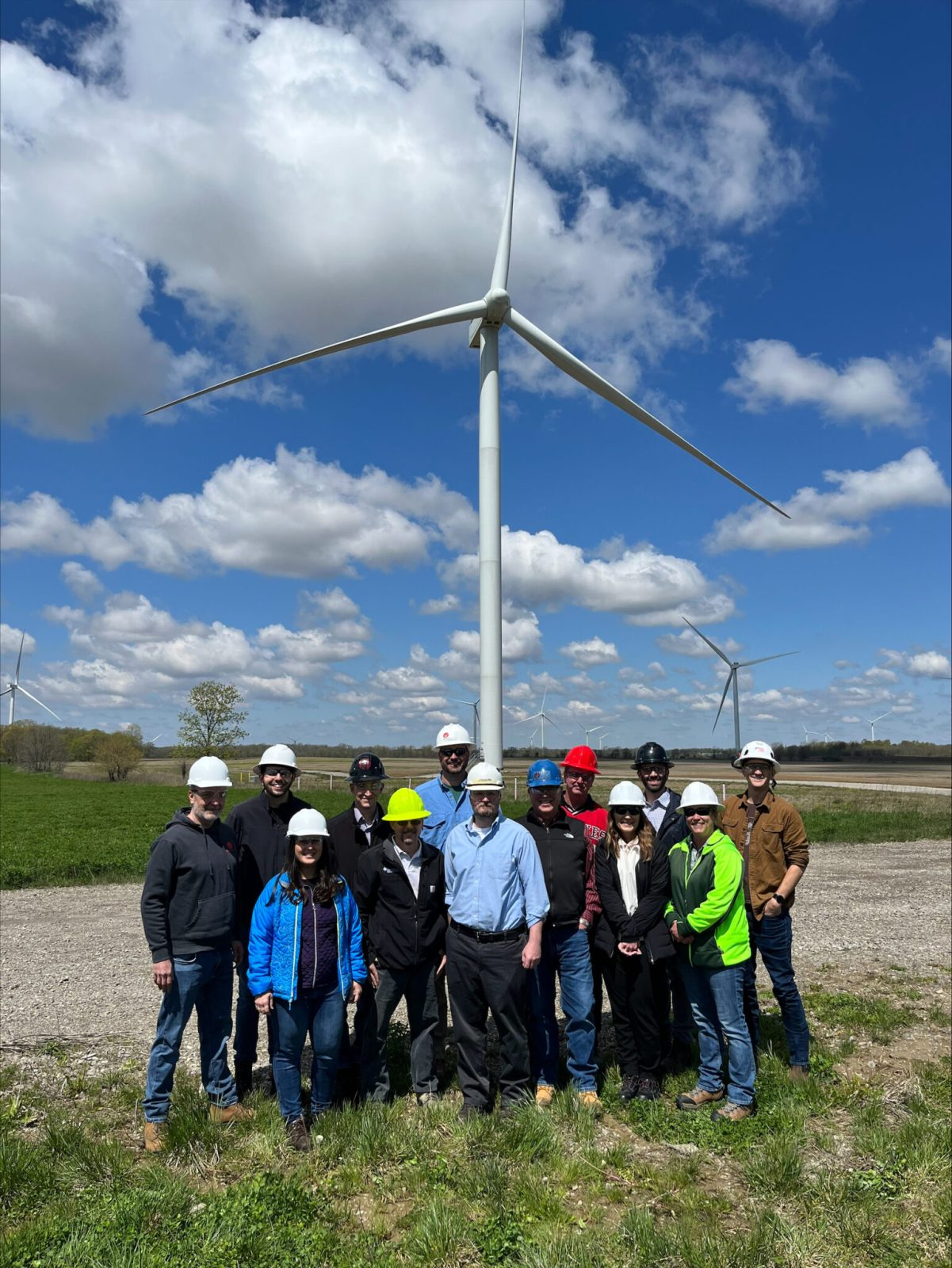RF staff members tour an Ohio wind farm in May 2023. Careers | Energy Sector Jobs